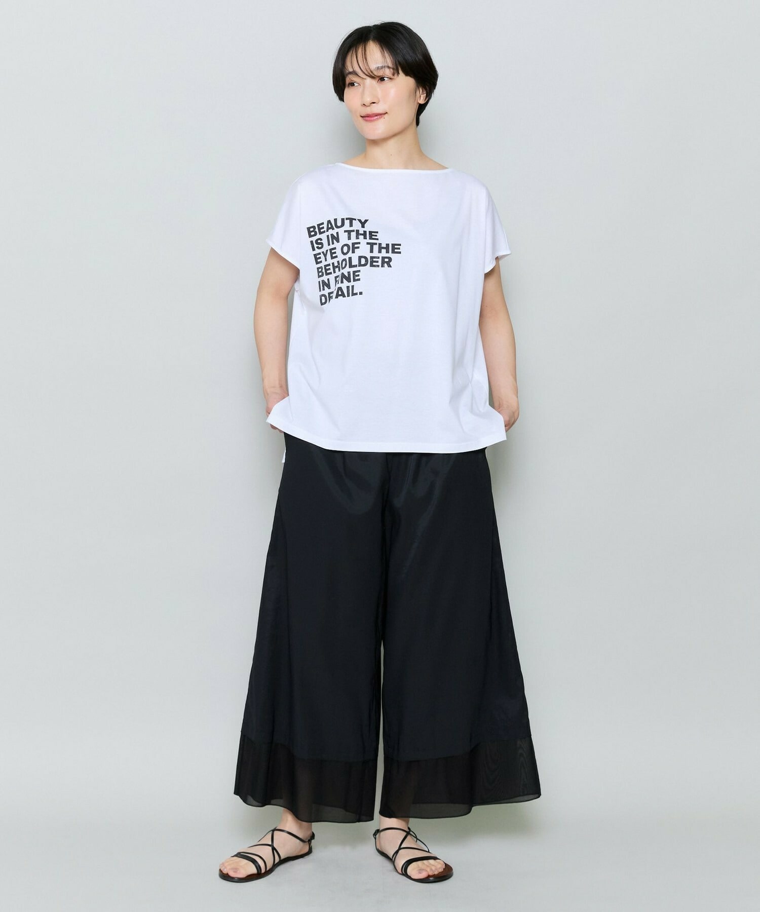 【MOGA】ハイゲージ天竺ロゴプリントTシャツ 詳細画像 チャコールグレー 1