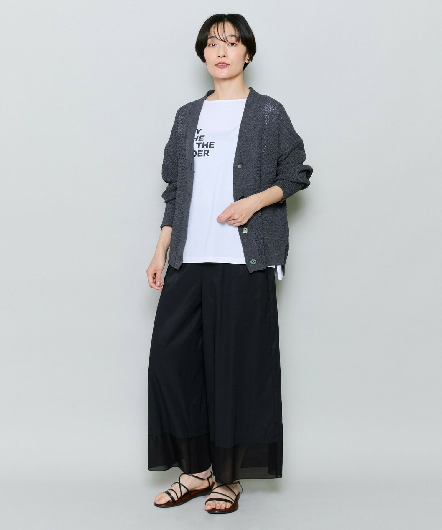 【MOGA】ハイゲージ天竺ロゴプリントTシャツ 詳細画像 チャコールグレー 11