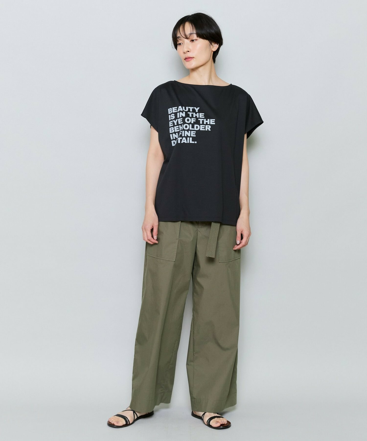 【MOGA】ハイゲージ天竺ロゴプリントTシャツ 詳細画像 チャコールグレー 15