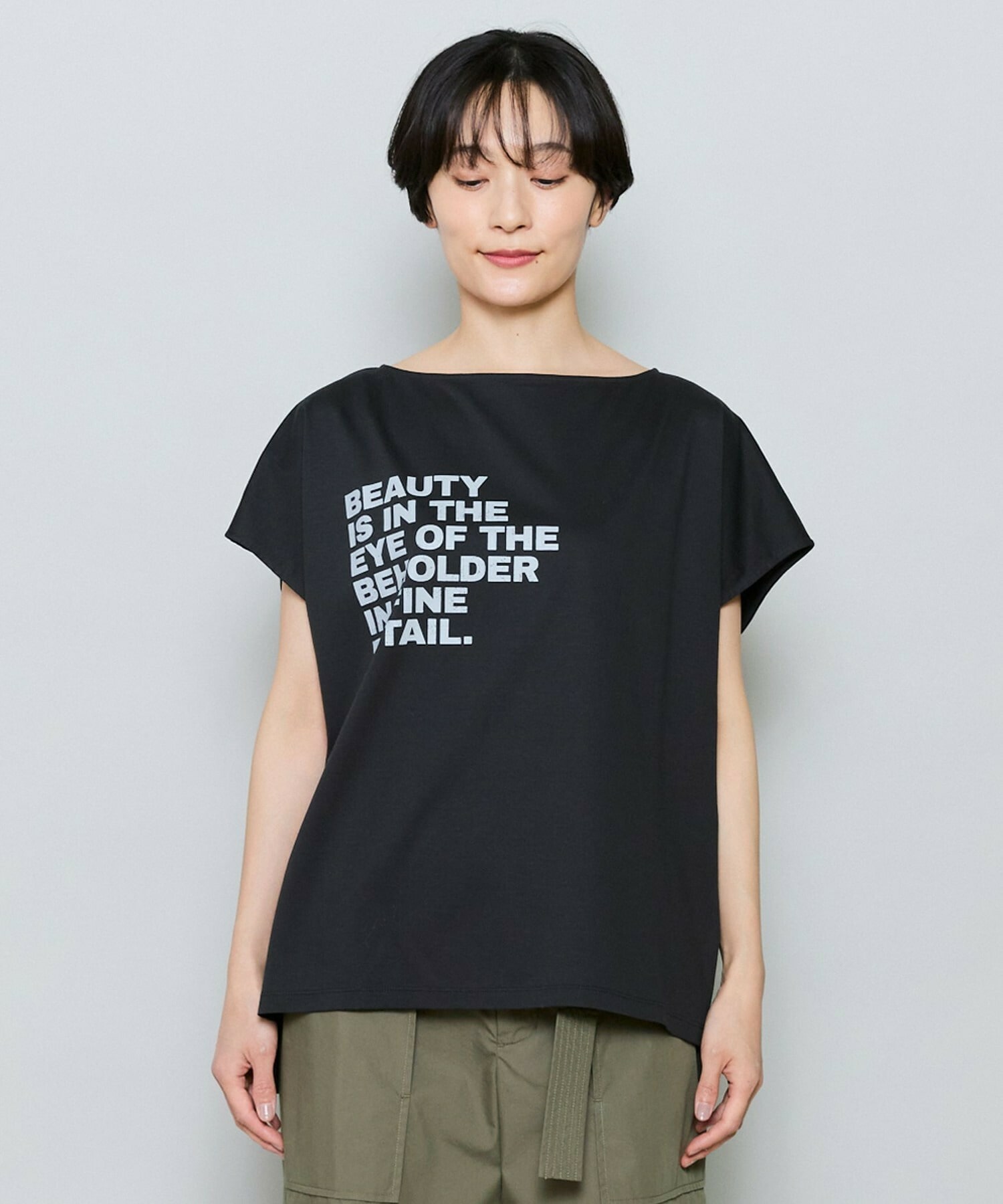 【MOGA】ハイゲージ天竺ロゴプリントTシャツ 詳細画像 チャコールグレー 19