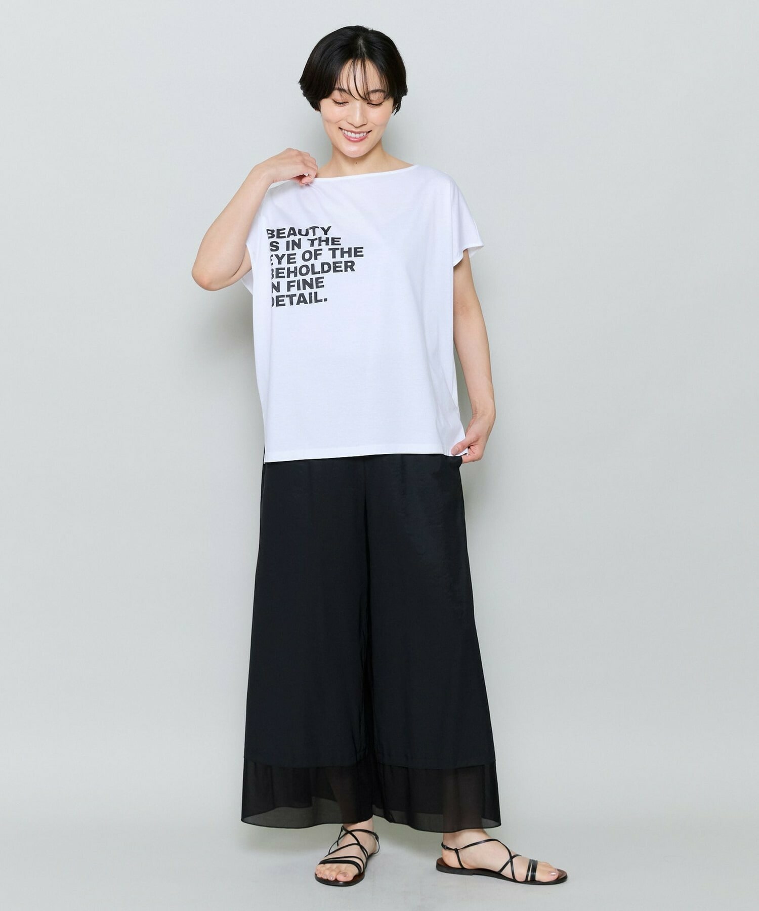 【MOGA】ハイゲージ天竺ロゴプリントTシャツ 詳細画像 チャコールグレー 2