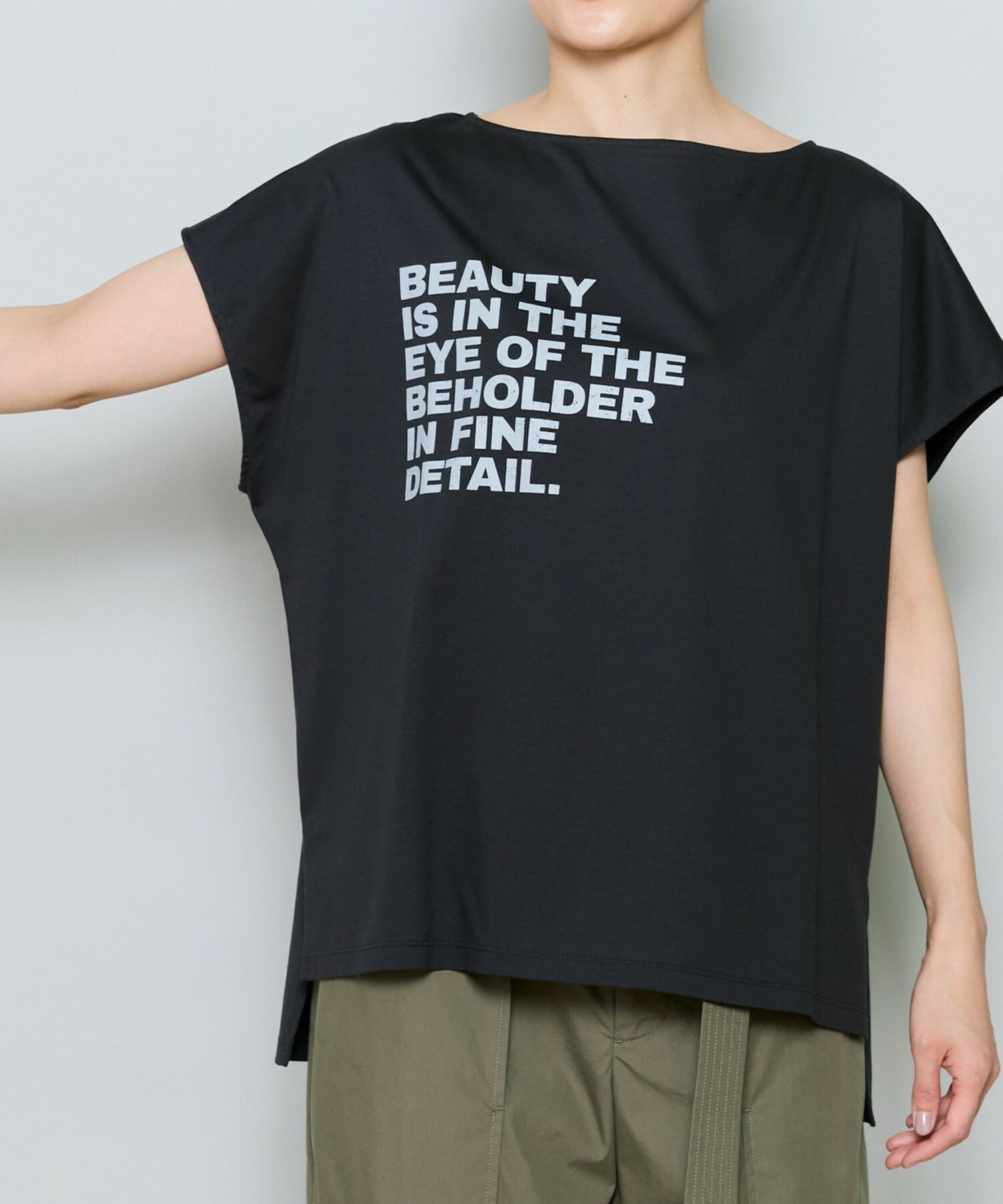 【MOGA】ハイゲージ天竺ロゴプリントTシャツ 詳細画像 チャコールグレー 23