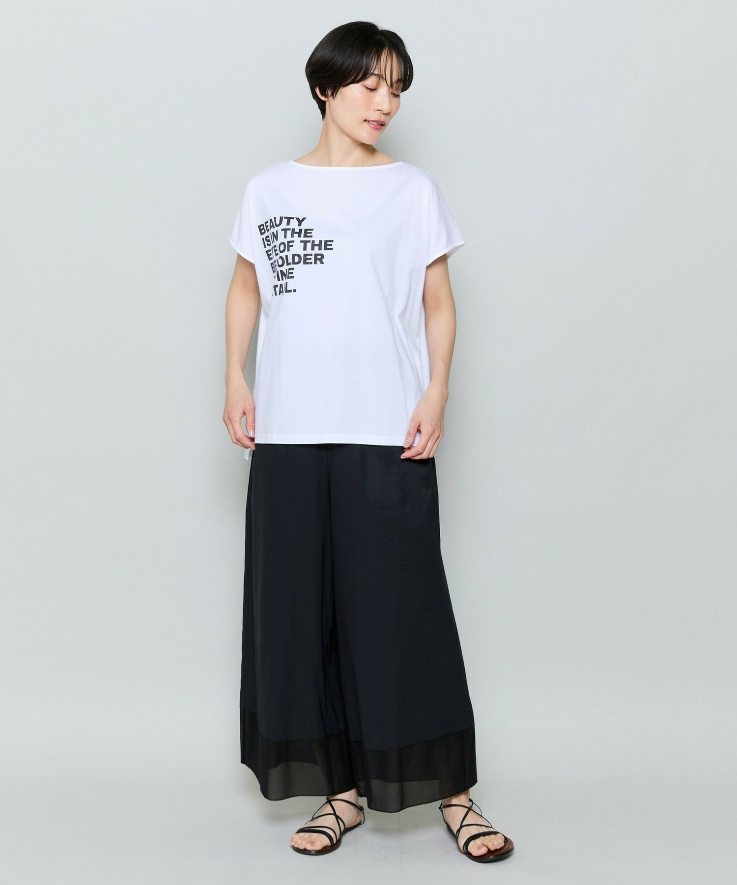 【MOGA】ハイゲージ天竺ロゴプリントTシャツ 詳細画像 チャコールグレー 7