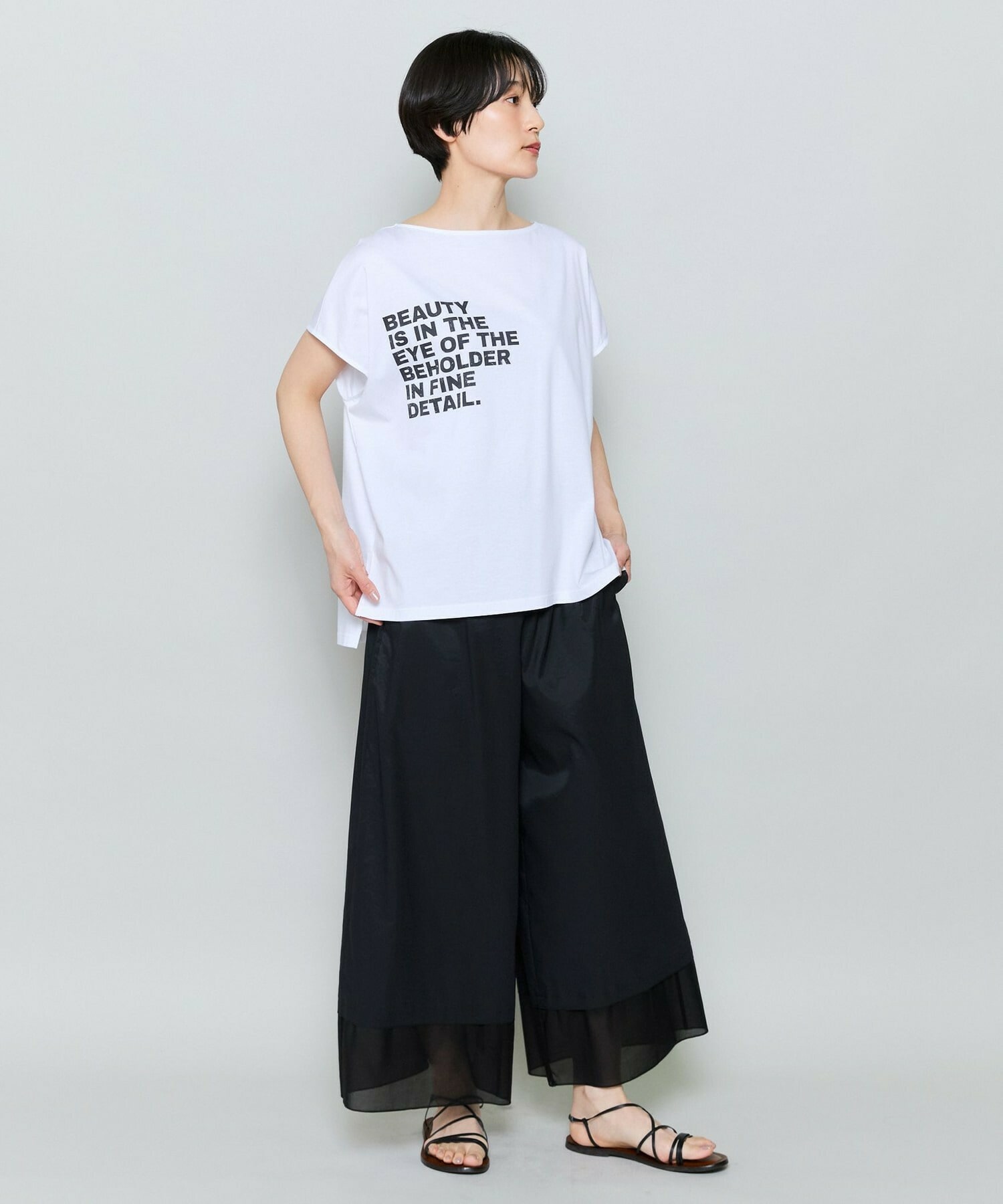 【MOGA】ハイゲージ天竺ロゴプリントTシャツ 詳細画像 チャコールグレー 8