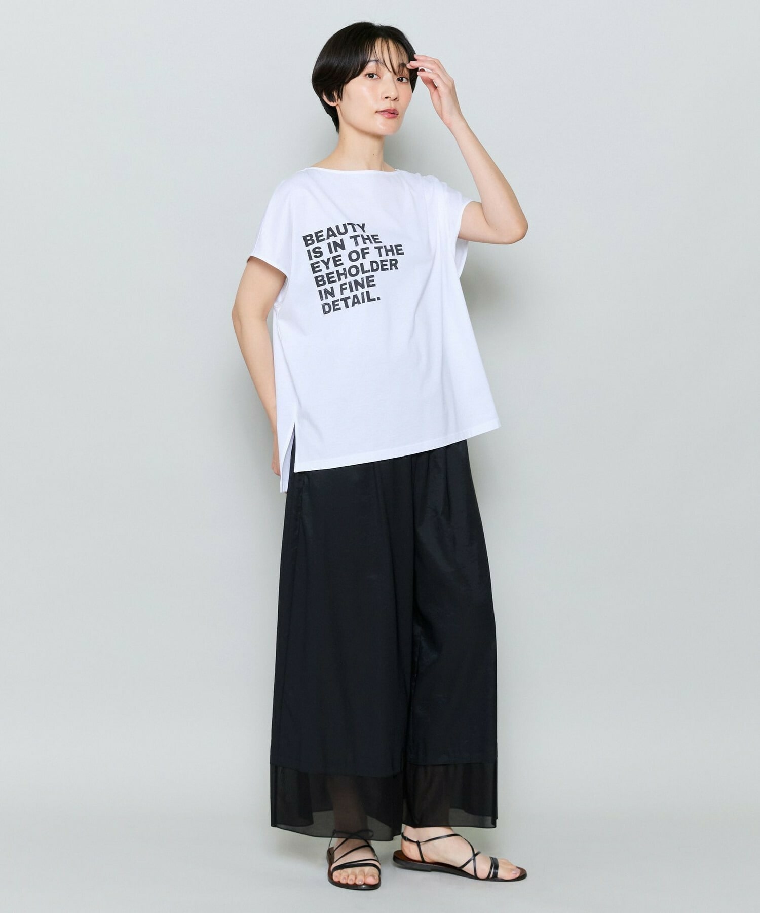 【MOGA】ハイゲージ天竺ロゴプリントTシャツ 詳細画像 チャコールグレー 9