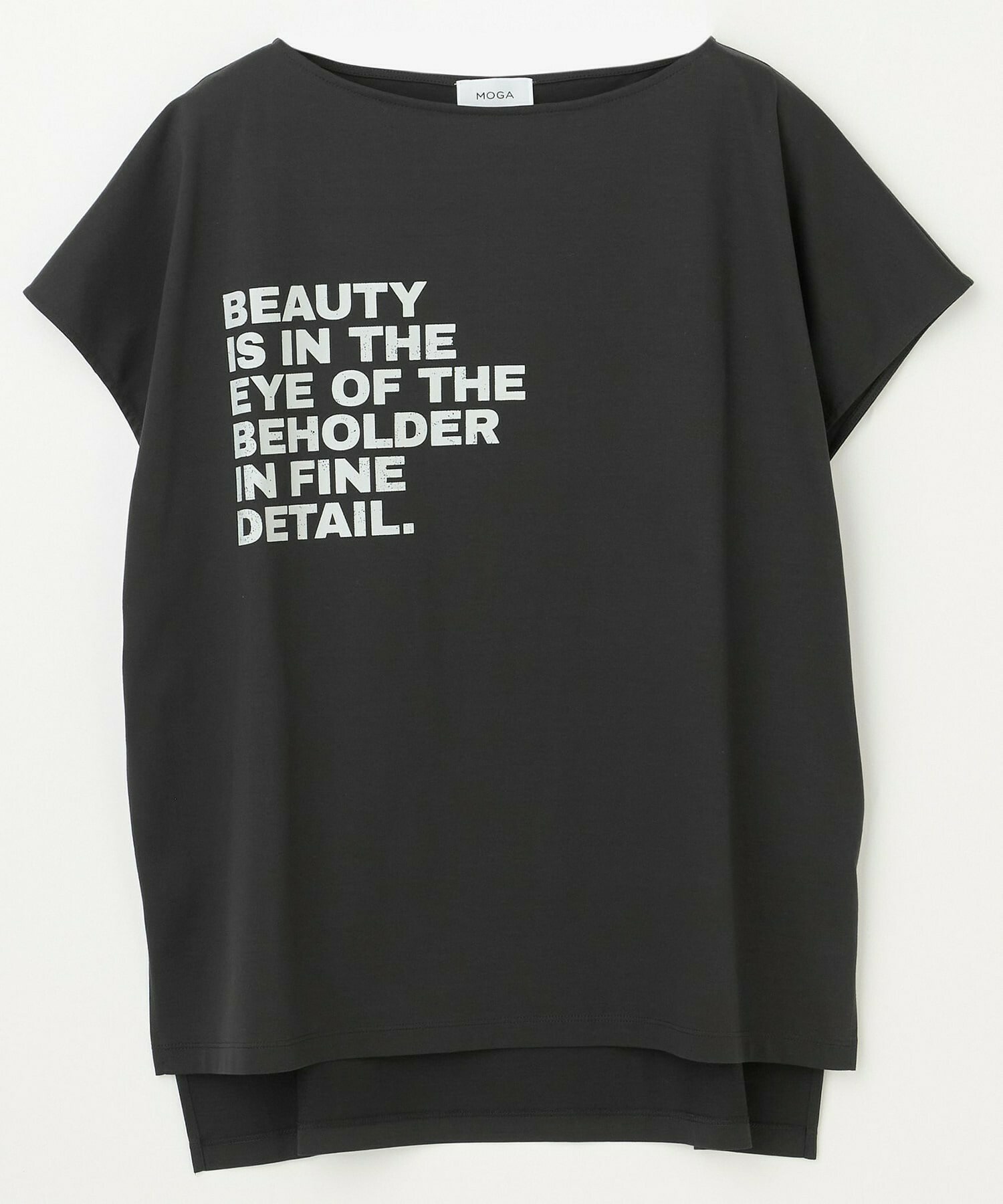 【MOGA】ハイゲージ天竺ロゴプリントTシャツ 詳細画像 チャコールグレー 2