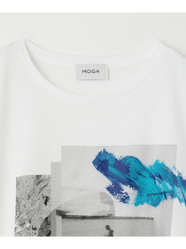 【MOGA】ハイゲージ天竺オリジナルプリントＴシャツ 詳細画像 ホワイト 2