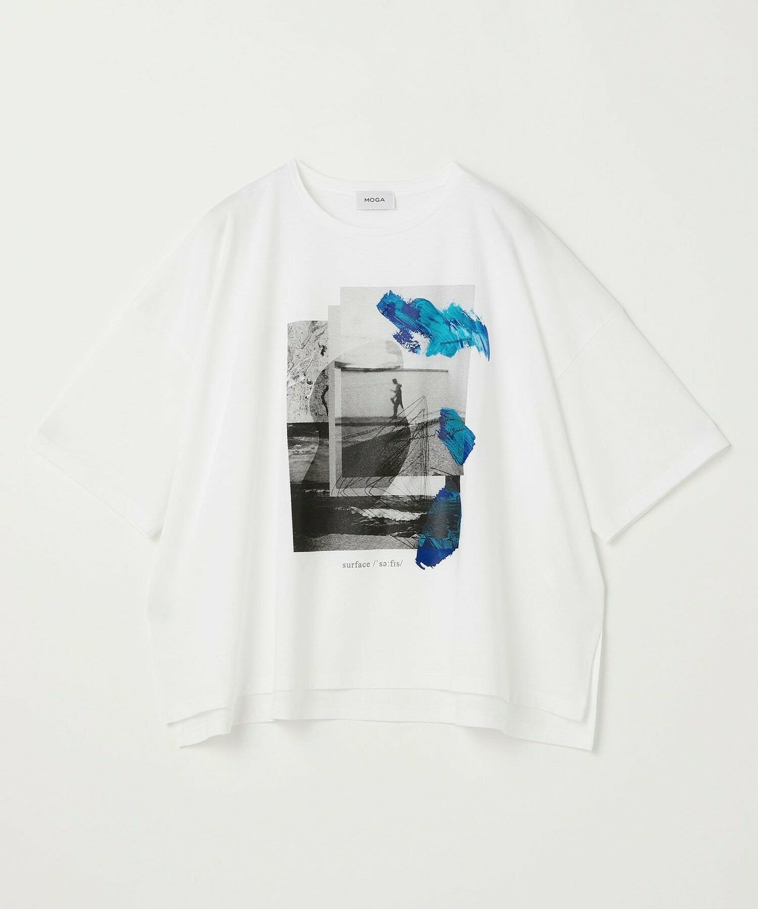 【MOGA】ハイゲージ天竺オリジナルプリントＴシャツ 詳細画像 ホワイト 1