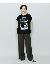 【MOGA】コットンスムースプリントTシャツ 詳細画像 ホワイト 4