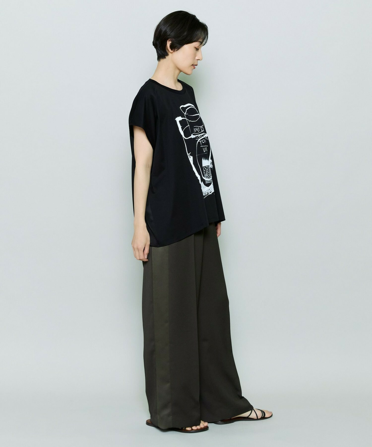 【MOGA】コットンスムースプリントTシャツ 詳細画像 ホワイト 11