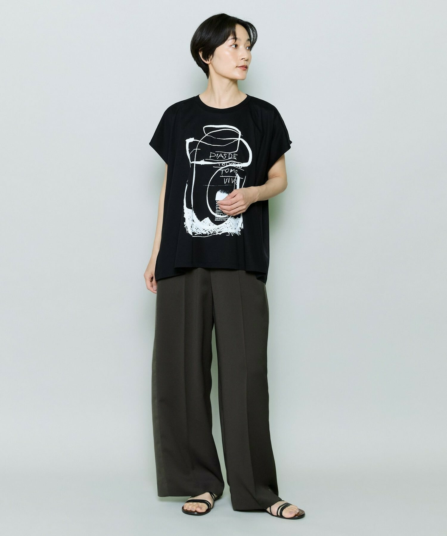 【MOGA】コットンスムースプリントTシャツ 詳細画像 ホワイト 12