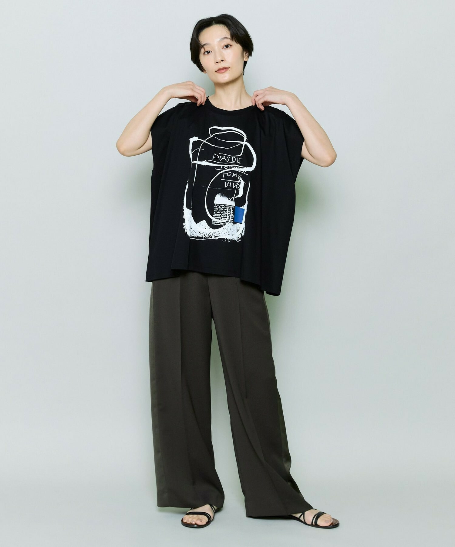 【MOGA】コットンスムースプリントTシャツ 詳細画像 ホワイト 13