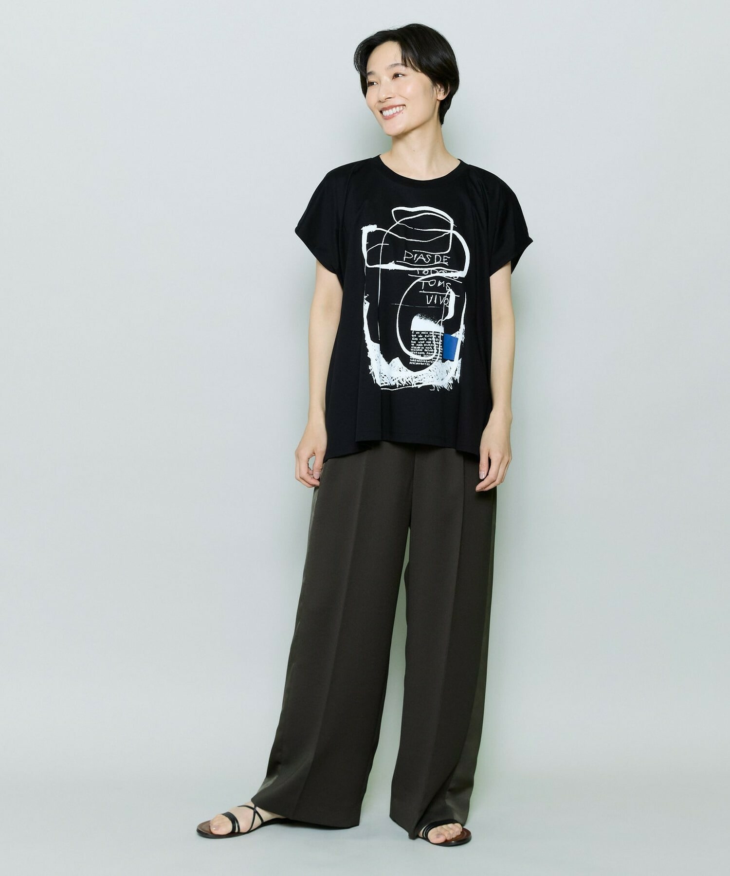 【MOGA】コットンスムースプリントTシャツ 詳細画像 ホワイト 15