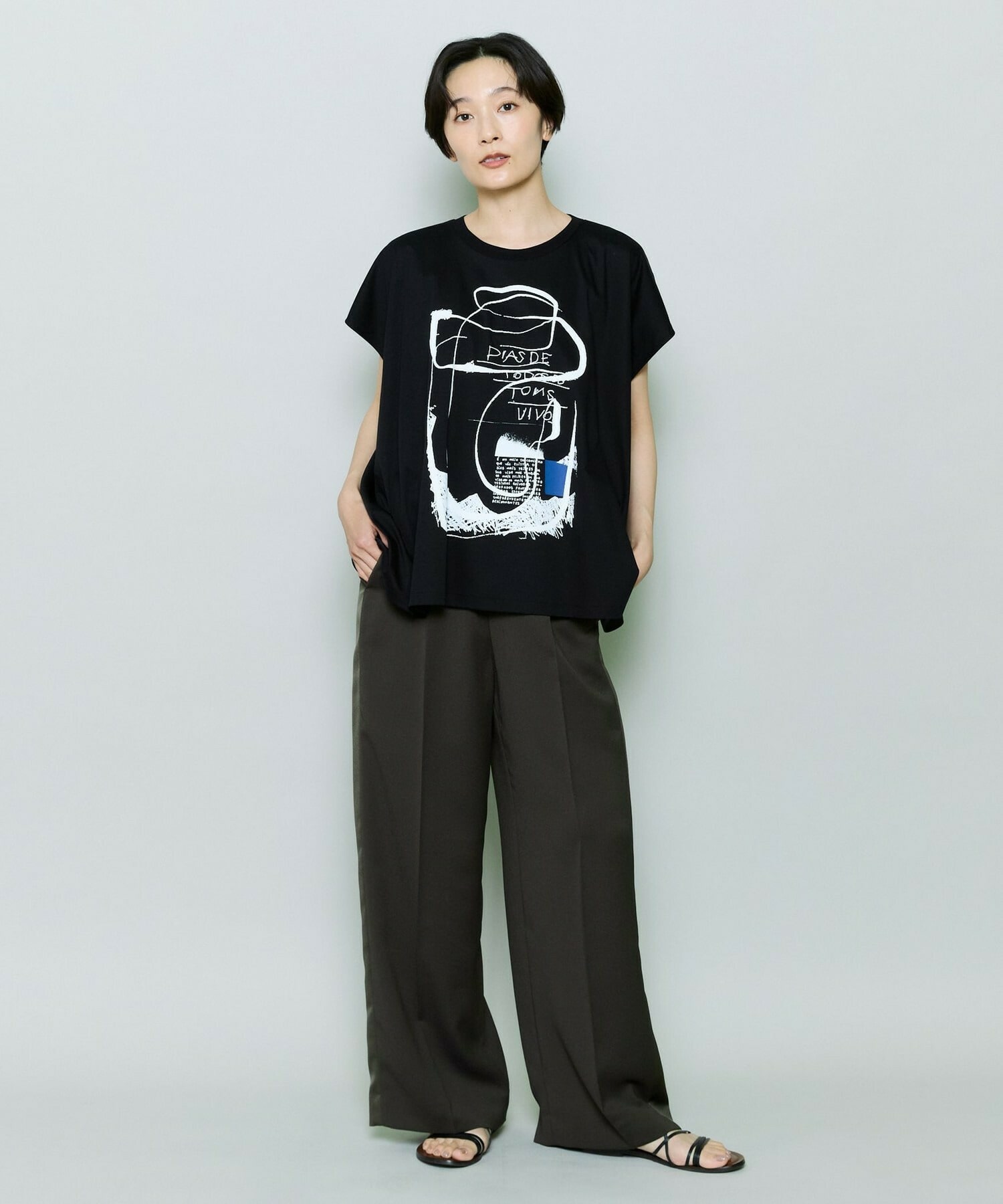 【MOGA】コットンスムースプリントTシャツ 詳細画像 ホワイト 2