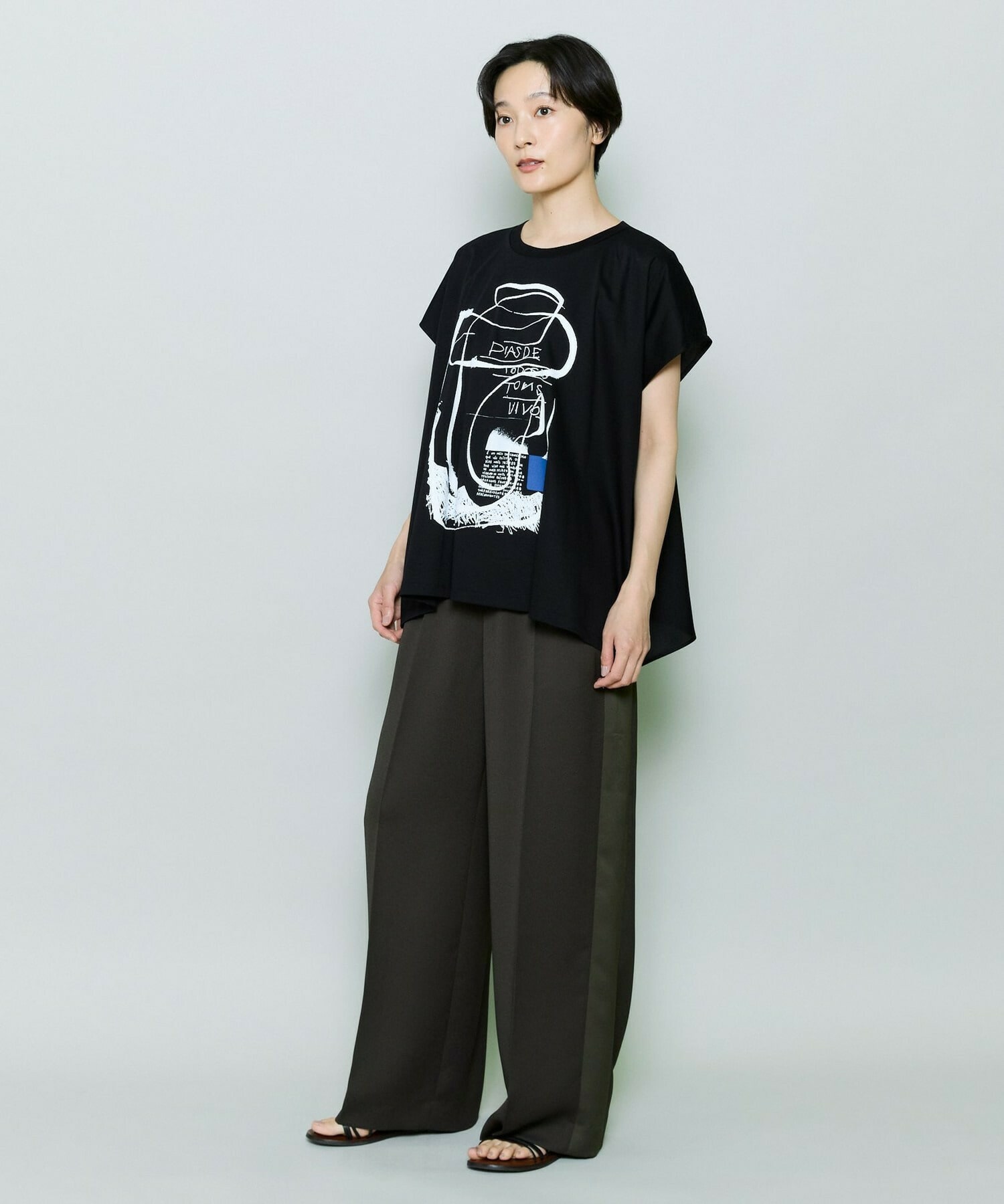 【MOGA】コットンスムースプリントTシャツ 詳細画像 ホワイト 3