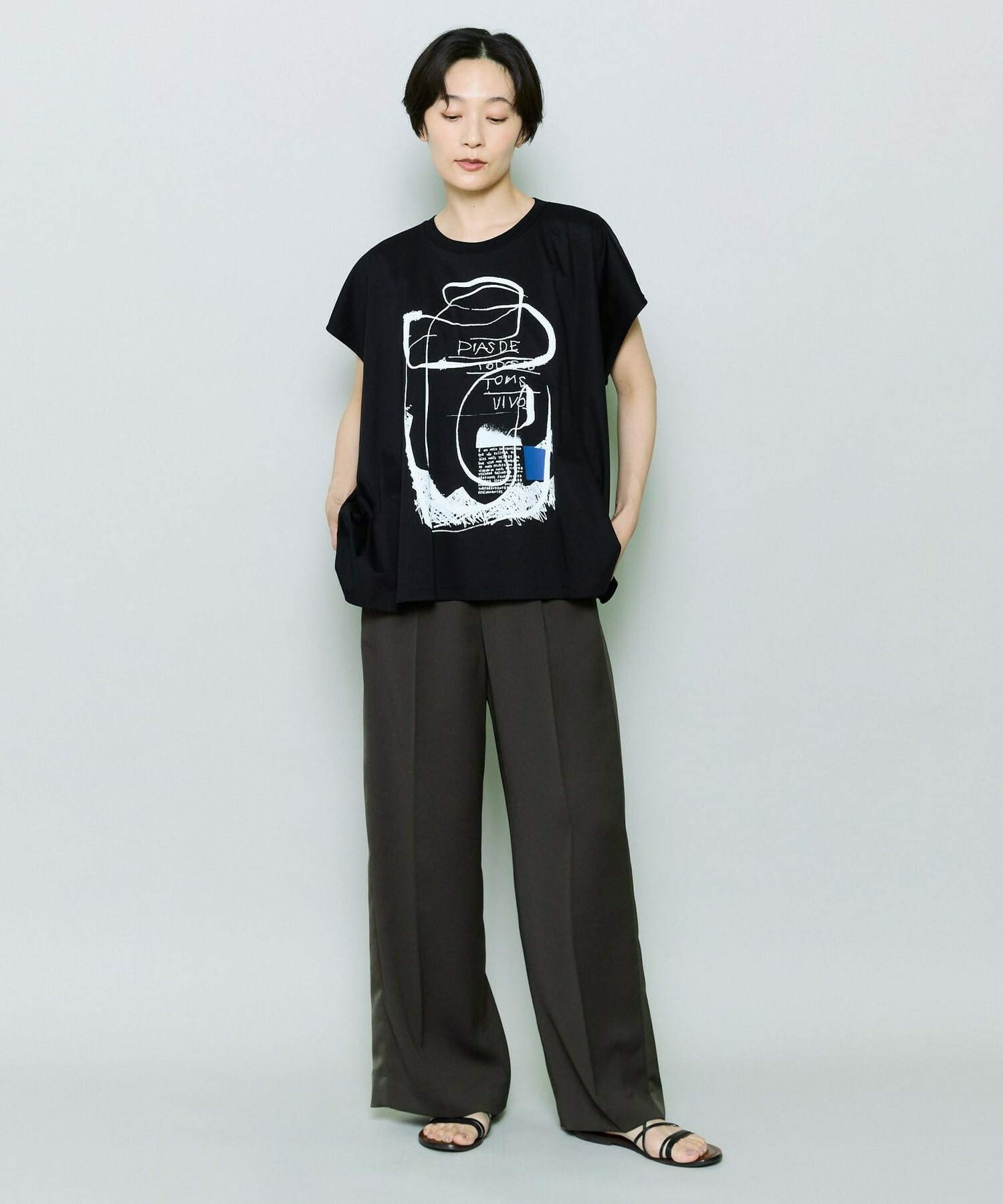 【MOGA】コットンスムースプリントTシャツ 詳細画像 ホワイト 4