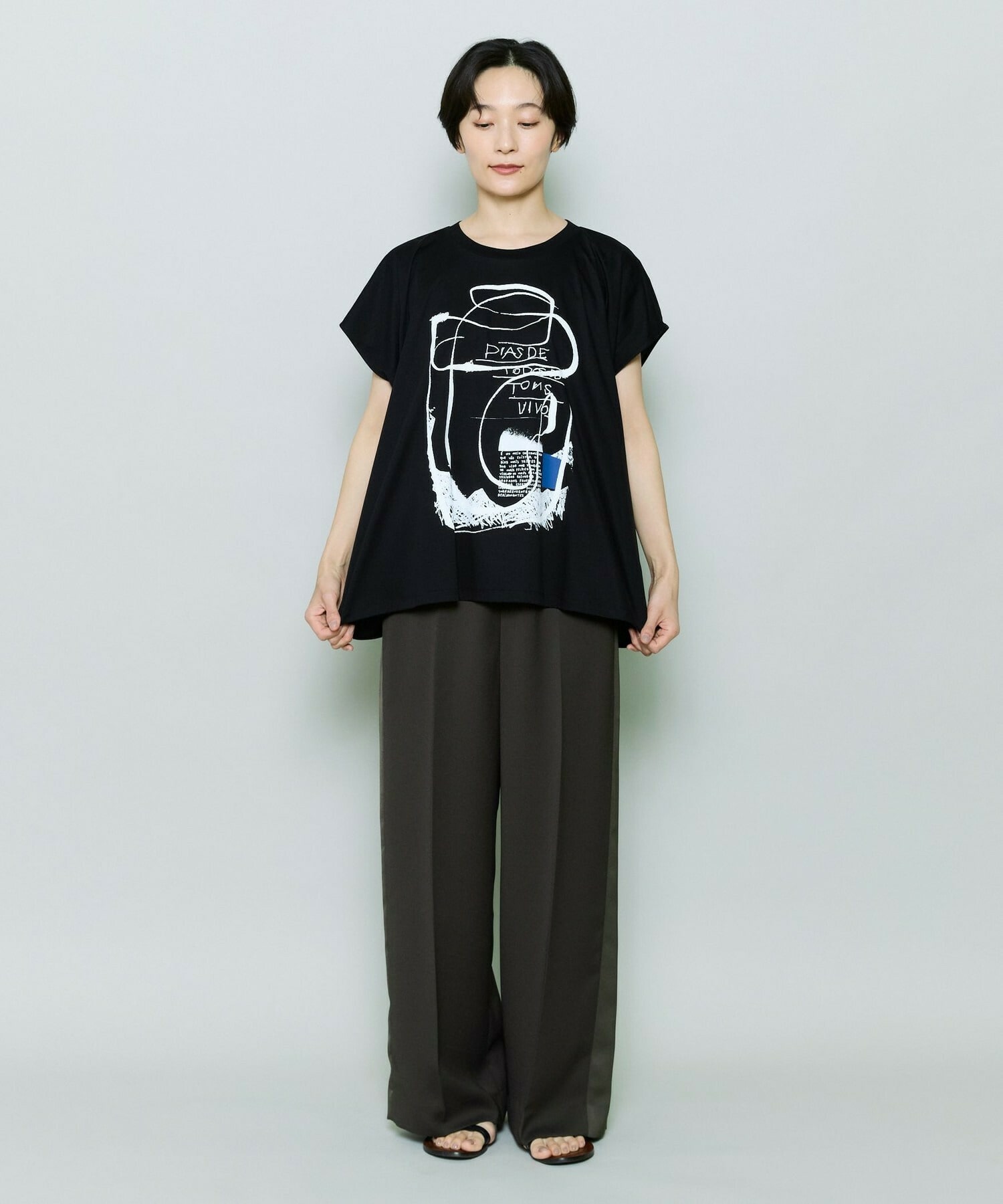 【MOGA】コットンスムースプリントTシャツ 詳細画像 ホワイト 5