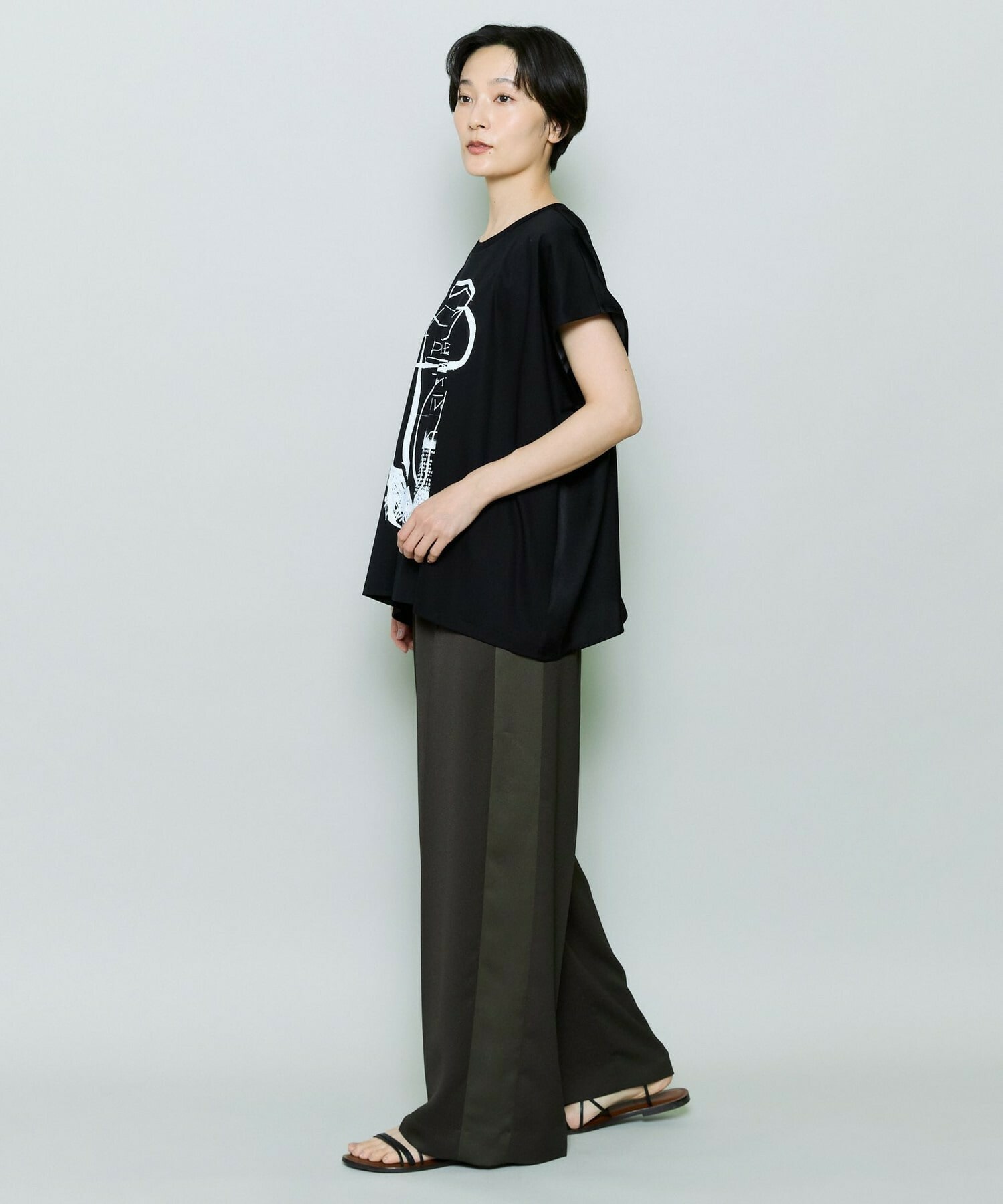 【MOGA】コットンスムースプリントTシャツ 詳細画像 ホワイト 6
