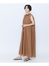 【feerique】feerique 綿ナイロンクロスAラインワンピース 詳細画像 ブラウン 8