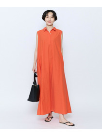 【feerique】feerique 綿ナイロンクロスAラインワンピース 詳細画像 ブラウン 9
