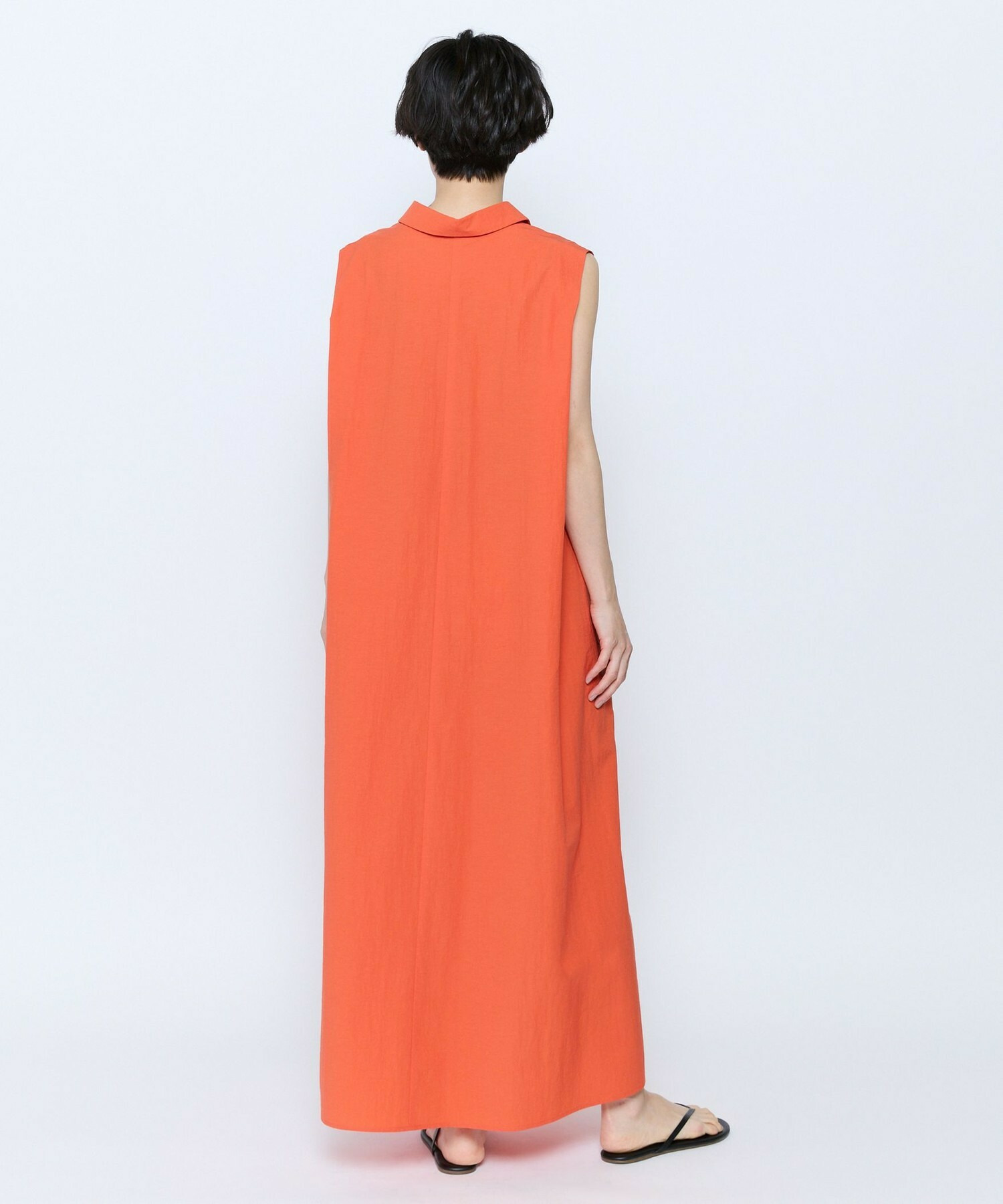 【feerique】feerique 綿ナイロンクロスAラインワンピース 詳細画像 ブラウン 15