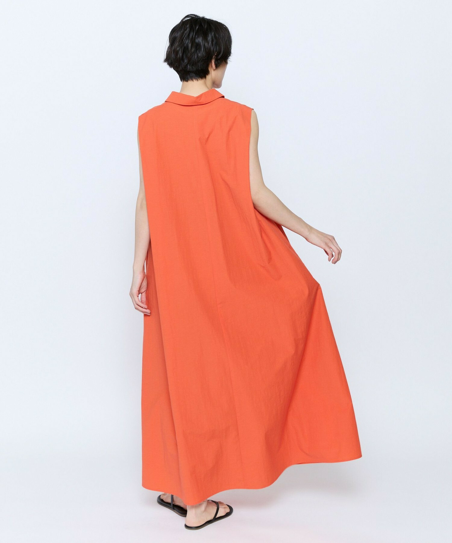 【feerique】feerique 綿ナイロンクロスAラインワンピース 詳細画像 ブラウン 16