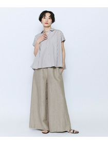 【feerique】feerique ポプリンストライプフレアシャツ 詳細画像 ピンク 12