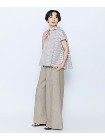 【feerique】feerique ポプリンストライプフレアシャツ 詳細画像 ピンク 14