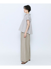 【feerique】feerique ポプリンストライプフレアシャツ 詳細画像 ピンク 15
