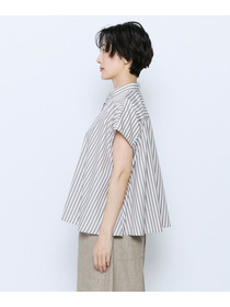【feerique】feerique ポプリンストライプフレアシャツ 詳細画像 ピンク 21