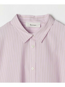 【feerique】feerique ポプリンストライプフレアシャツ 詳細画像 ピンク 26