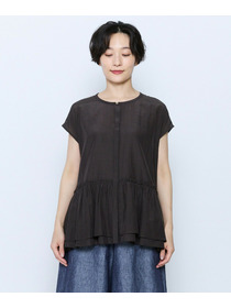 【feerique】feerique トリアセローンギャザーブラウス 詳細画像 サックスブルー 15