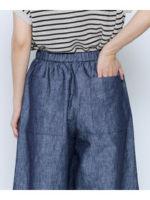 【feerique】feerique ヘンプコットンシャンブレーギャザーパンツ 詳細画像 ネイビー 22