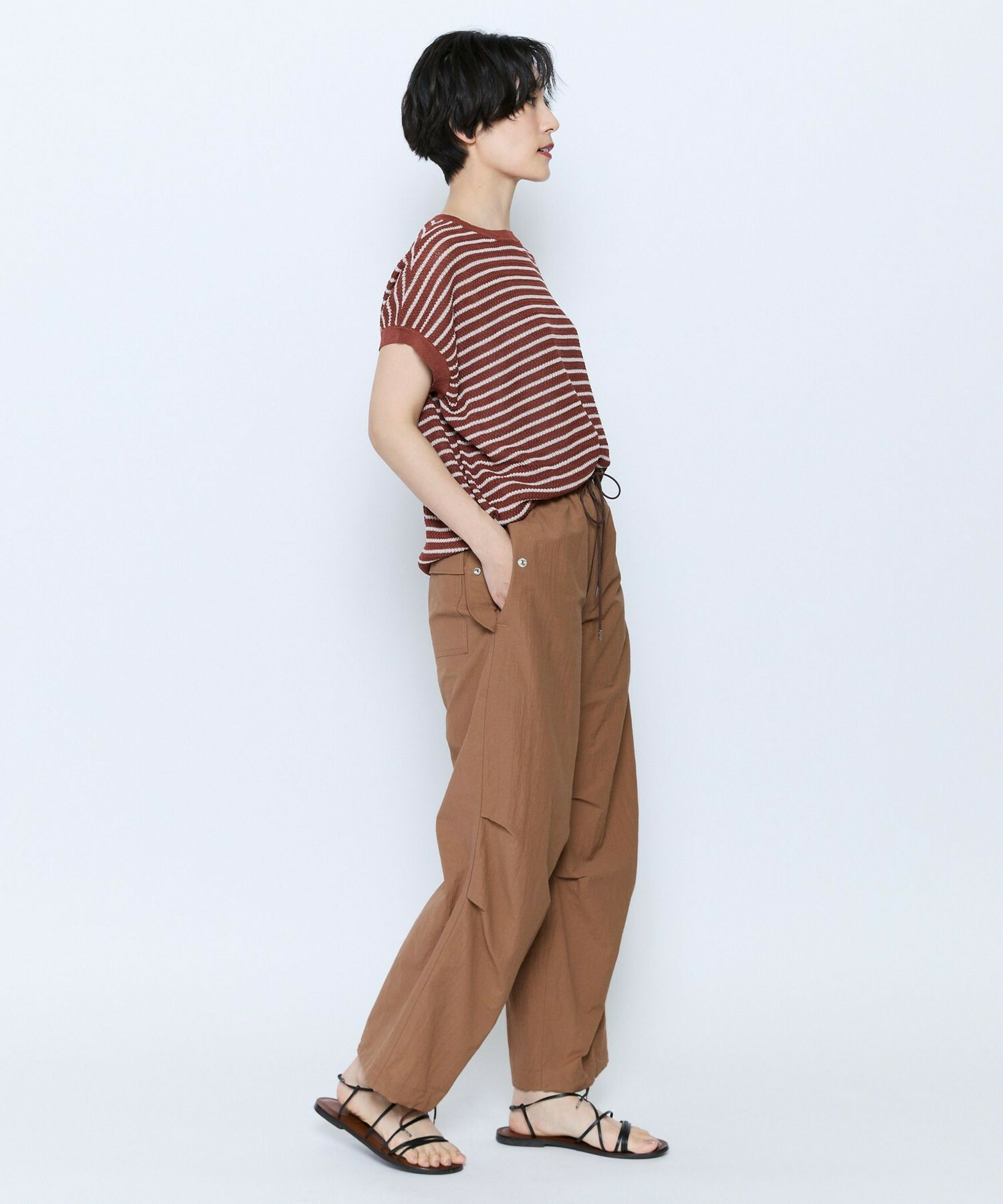 【feerique】feerique 綿ナイロンクロススノーカモパンツ 詳細画像 ブラウン 20