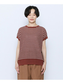 【feerique】feerique ボーダーフレンチスリーブニット 詳細画像 ブラウン系その他 19