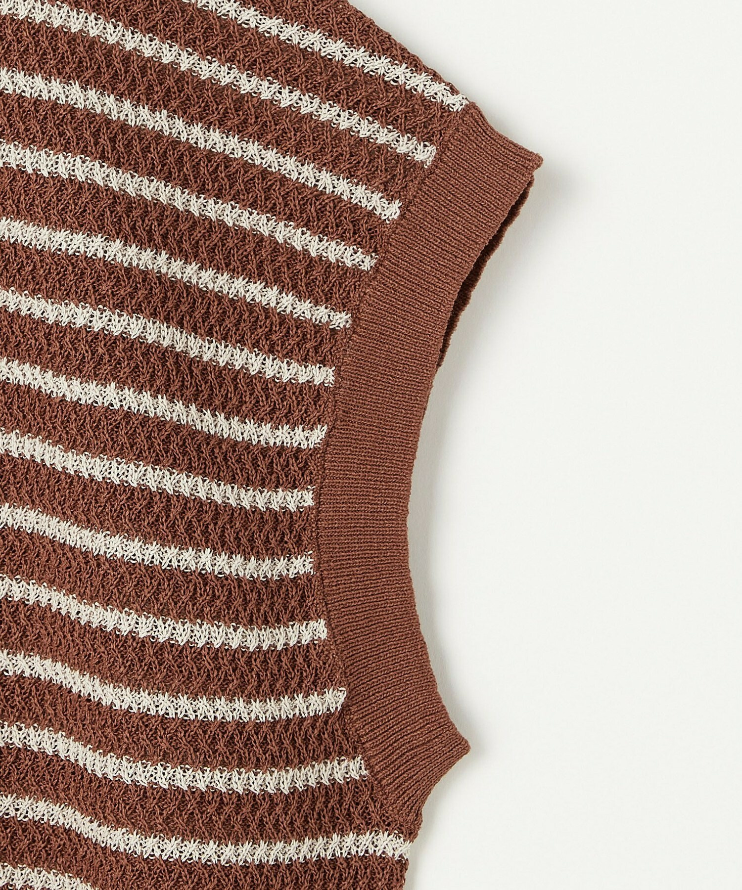【feerique】feerique ボーダーフレンチスリーブニット 詳細画像 ブラウン系その他 26