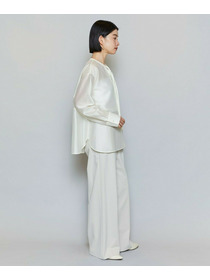 【MOGA】【Lサイズ】ブライトエアーポリラウンドネックブラウス 詳細画像 オフホワイト 13