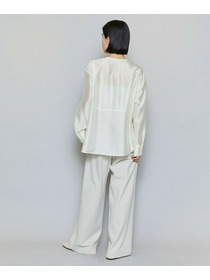 【MOGA】【Lサイズ】ブライトエアーポリラウンドネックブラウス 詳細画像 オフホワイト 16