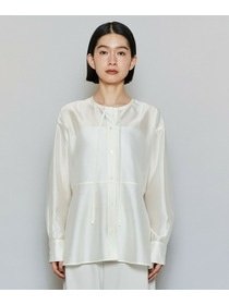 【MOGA】【Lサイズ】ブライトエアーポリラウンドネックブラウス 詳細画像 オフホワイト 20