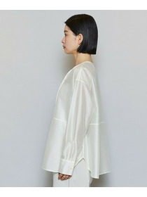 【MOGA】【Lサイズ】ブライトエアーポリラウンドネックブラウス 詳細画像 オフホワイト 21