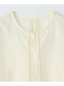 【MOGA】【Lサイズ】ブライトエアーポリラウンドネックブラウス 詳細画像 オフホワイト 25
