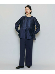 【MOGA】【Lサイズ】ブライトエアーポリラウンドネックブラウス 詳細画像 オフホワイト 5