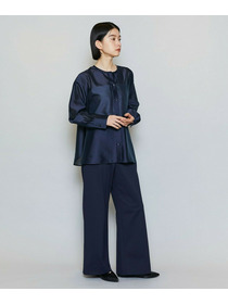 【MOGA】【Lサイズ】ブライトエアーポリラウンドネックブラウス 詳細画像 オフホワイト 8