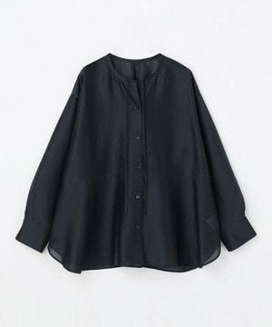 【MOGA】【Lサイズ】ブライトエアーポリラウンドネックブラウス 詳細画像 ネイビー 1