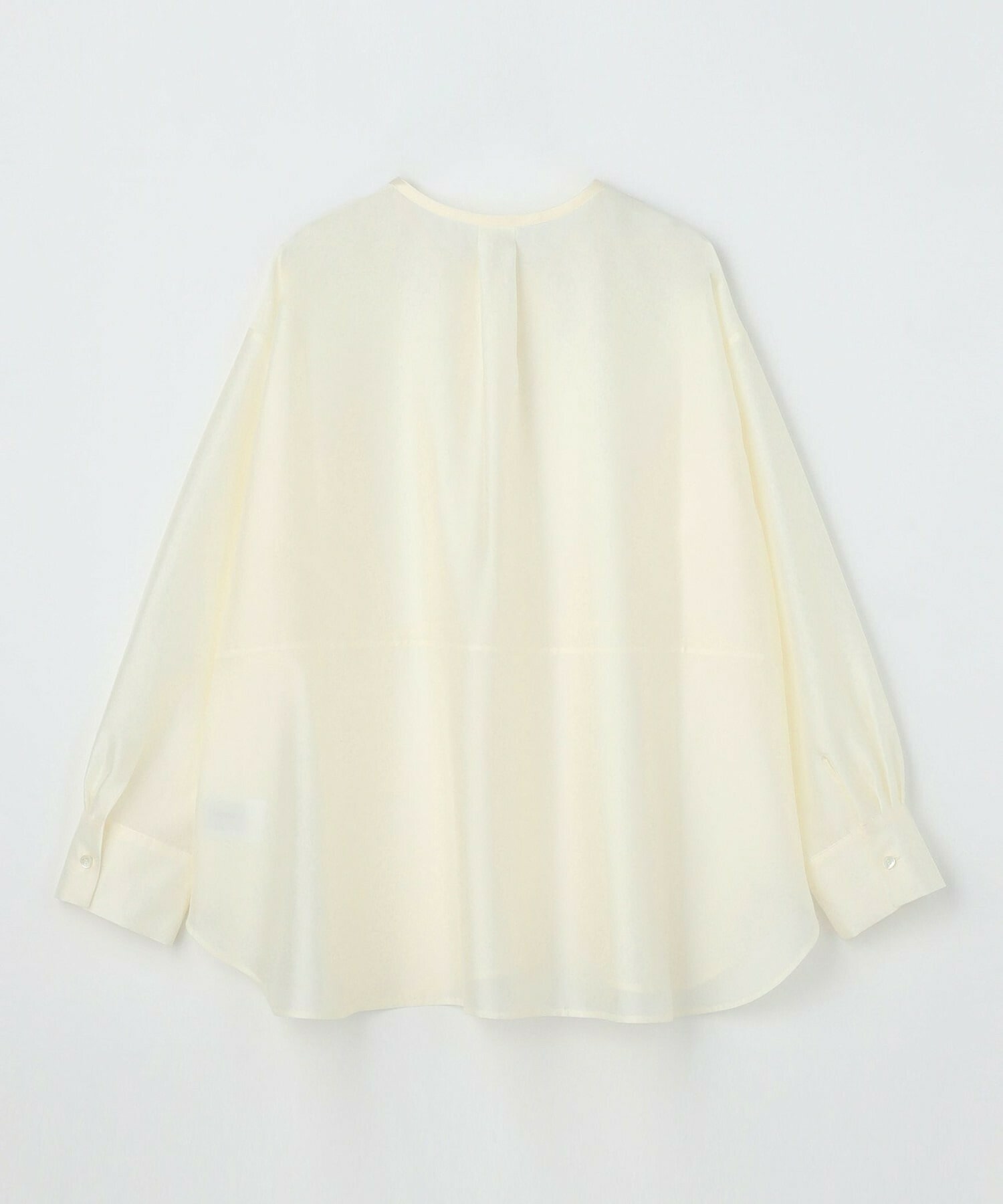 【MOGA】【Lサイズ】ブライトエアーポリラウンドネックブラウス 詳細画像 オフホワイト 24