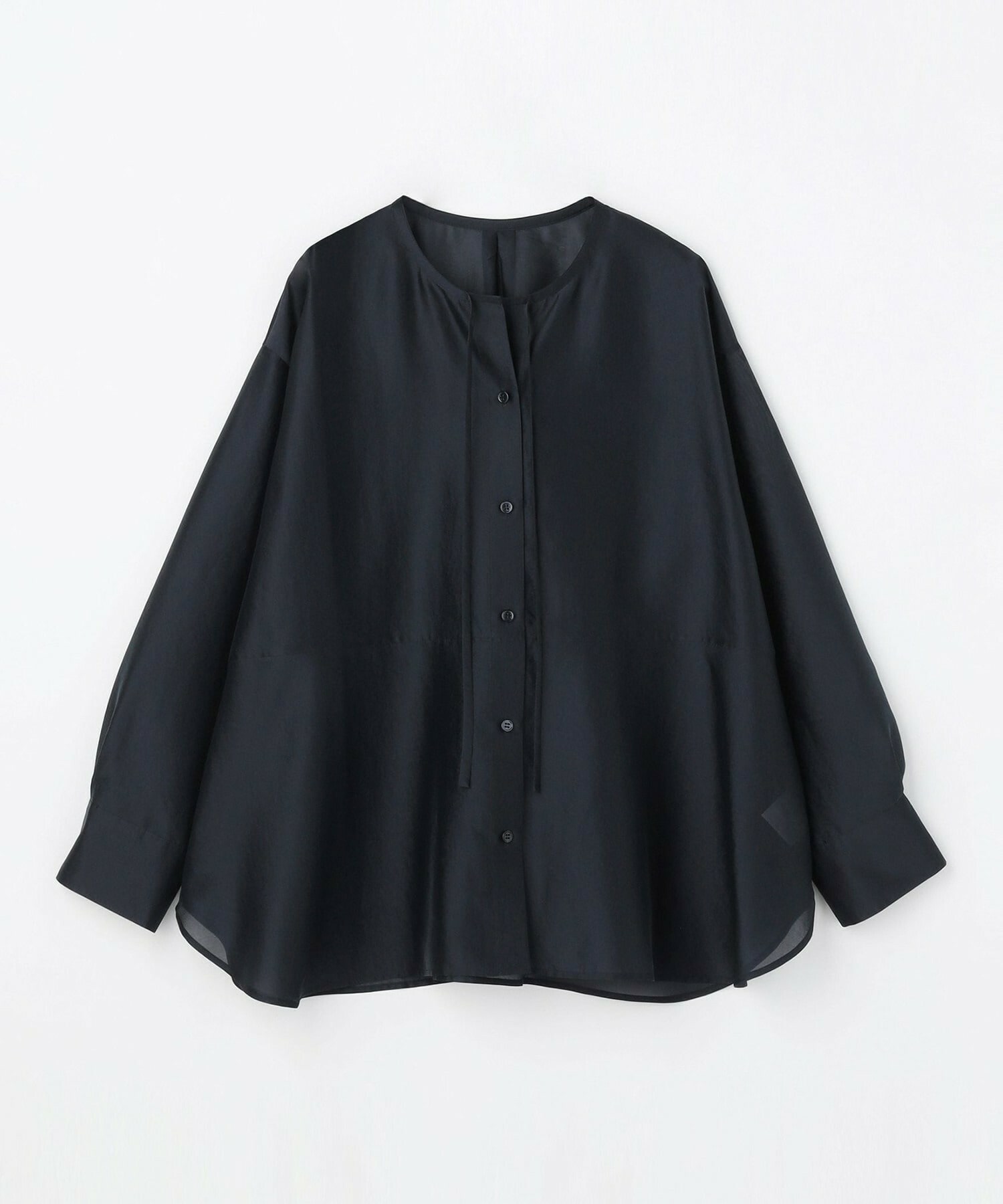 【MOGA】【Lサイズ】ブライトエアーポリラウンドネックブラウス 詳細画像 ネイビー 1