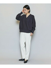 【MOGA】【Lサイズ】コットンフォートVネックニットプルオーバー 詳細画像 チャコールグレー 1