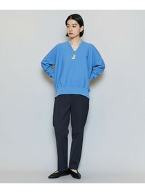 【MOGA】【Lサイズ】コットンフォートVネックニットプルオーバー 詳細画像 チャコールグレー 14