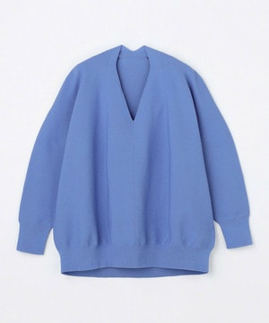 【MOGA】【Lサイズ】コットンフォートVネックニットプルオーバー 詳細画像 ライトブルー 1