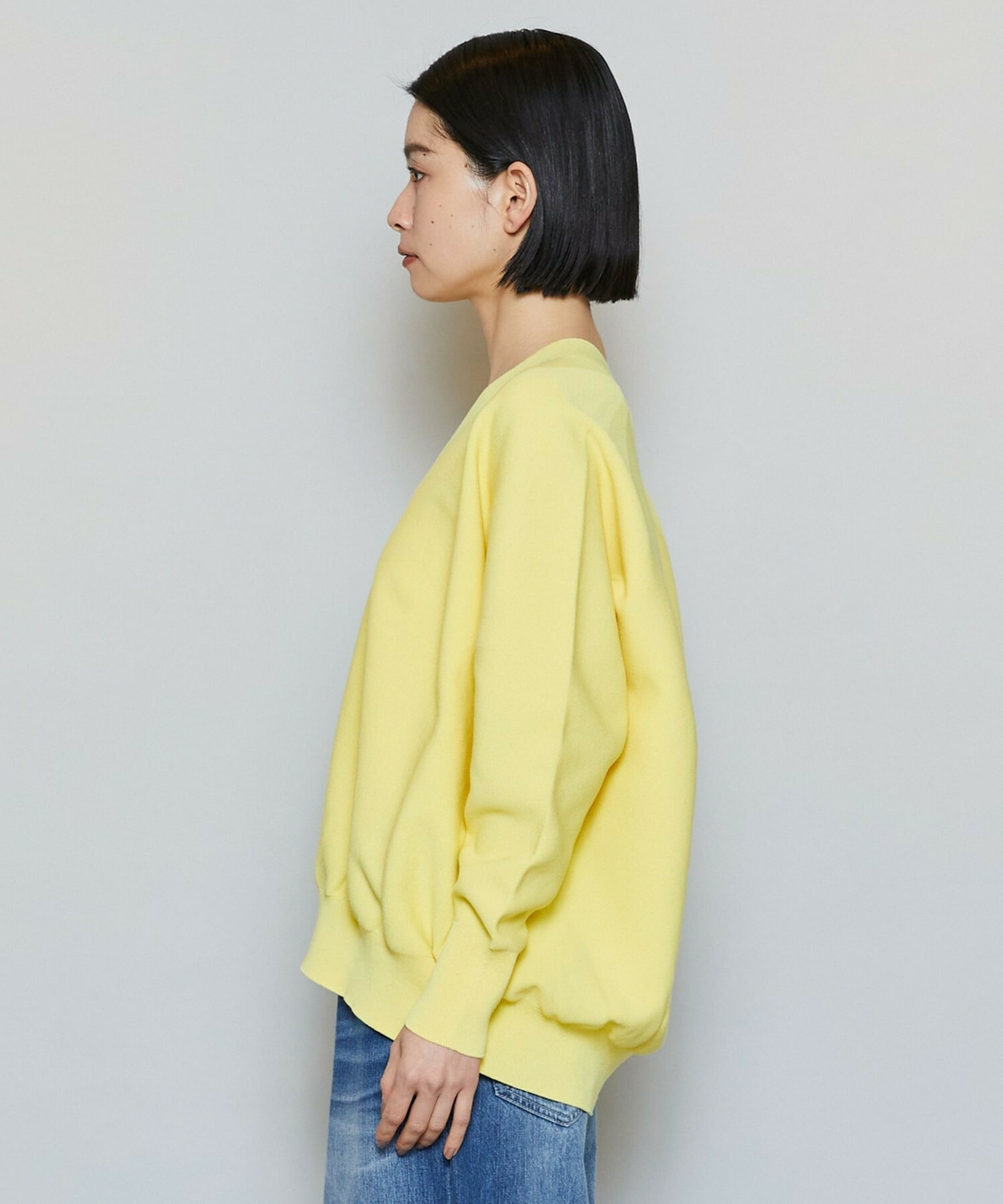 【MOGA】【Lサイズ】コットンフォートVネックニットプルオーバー 詳細画像 チャコールグレー 21